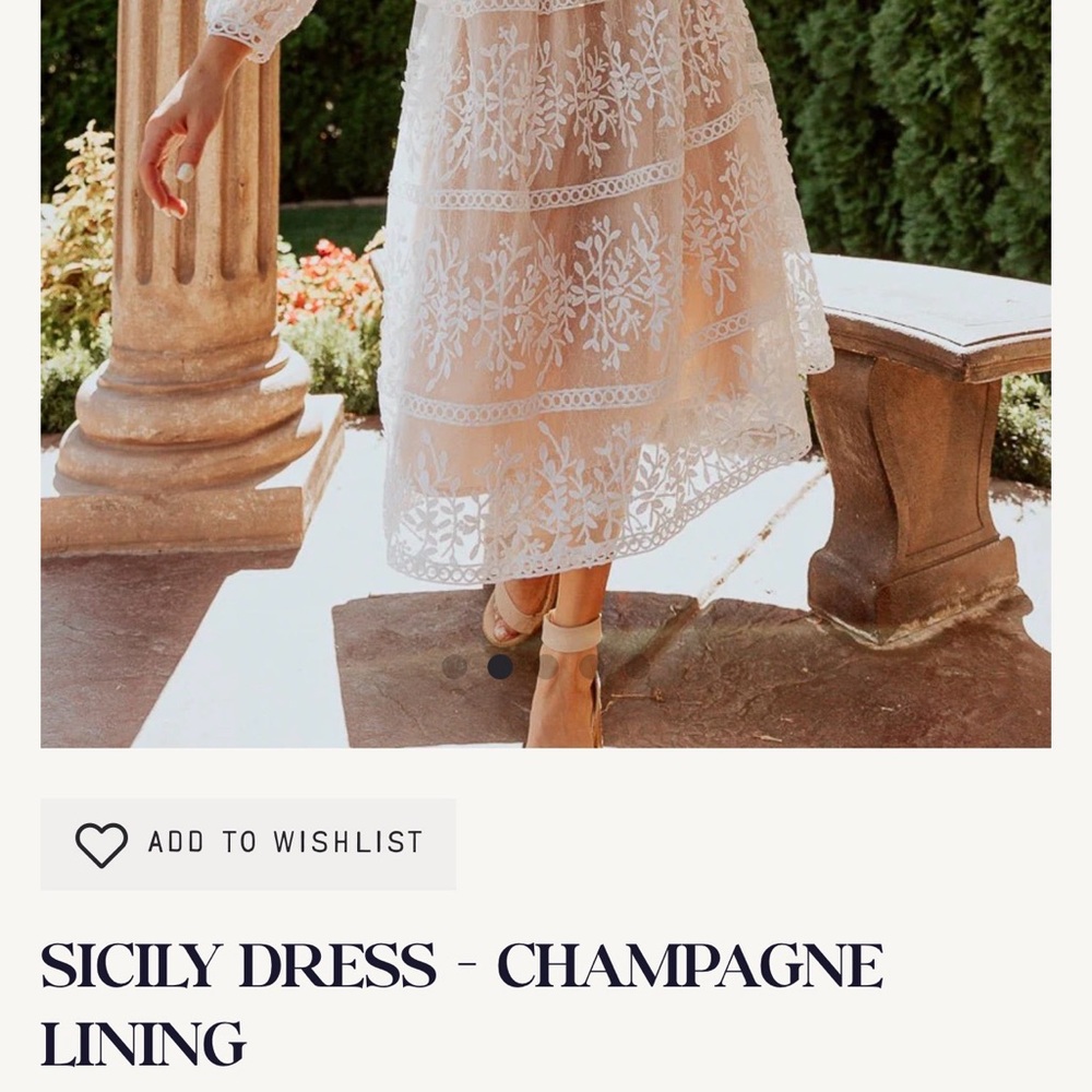 Ivy City Co Cream Floral Lace Dress XS - 0 - Picture 8 of 13